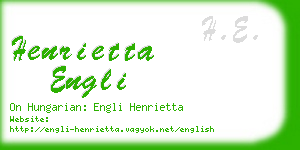 henrietta engli business card